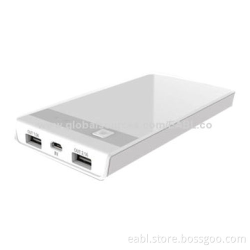 Dual-output Power Bank, High-capacity of 10,000mAh, Black and White